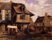 Pierre etienne theodore rousseau A Market in Normandy USA oil painting artist